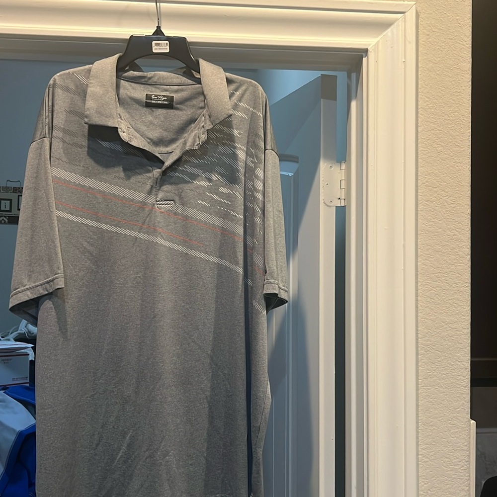 Men’s Gray Polo Shirt – Size 2XL